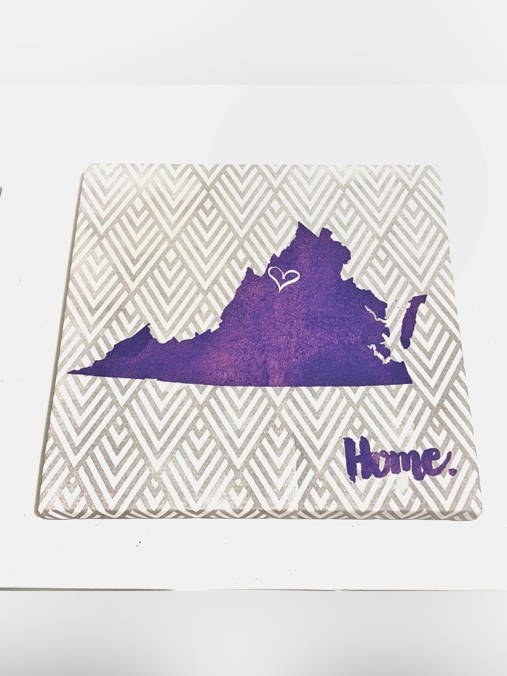 JMU Purple Virginia State Canvas Wall Art